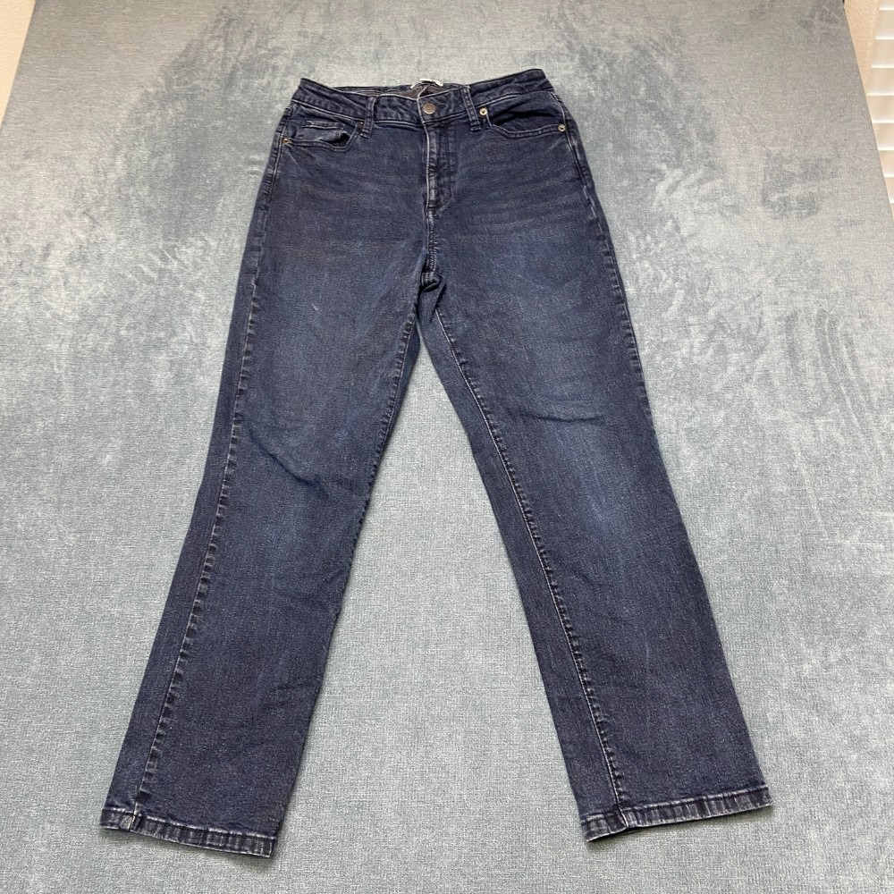 Sonoma Goods For Life Jeans Womens 10R Blue Denim Stretch High Rise Straight Leg